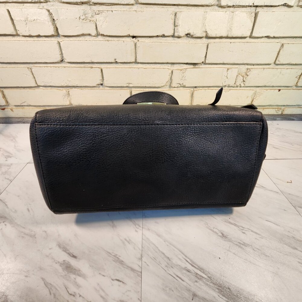 Steve Madden Black Leather Shoulder Bag Handbag Purse Xl - Picture 11 of 15